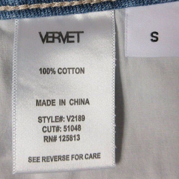 VERVET Ledro High Rise Bermuda Shorts Sz S Distressed Denim Raw Hem Jeans V2189 - Picture 7 of 12